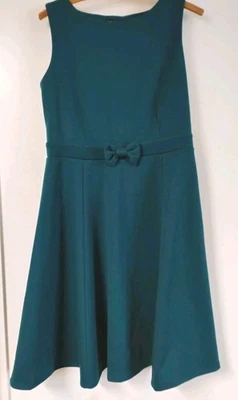 Vestido Notations Turquesa Sin Mangas Para Mujer Mediano Hasta la Rodilla Línea A Lazo Foto 1 de 4