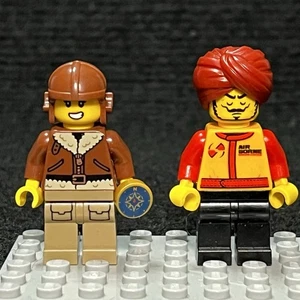 2 LEGO Minifigure Gravis Ninjago Legacy Tournament Pilot Aviator Bomber Compass - Picture 1 of 5