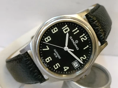 CANDINO КВАРЦ ЧЕРНЫЙ ЦИФЕРБЛАТ C1054 ШВЕЙЦАРСКИЙ МУЖСКОЙ РАБОЧЕЕ СОСТОЯНИЕ - Изображение 1 из 4