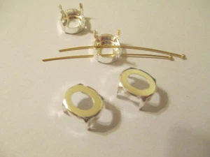 24 ajustes ovalados chapados en plata de 12x10 mm piedra de cirstal cosidos se adapta a 4130/2 - Imagen 1 de 2