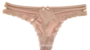 AUSVERKAUFT! Neu mit Etikett * Victoria's Secret SEHR SEXY TRÄGER-TANGA-HÖSCHEN---BEIGE---M/M - Bild 1 von 3