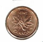 1988 Canadian Uncirculated One Cent Elizabeth II Coin!