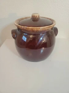 Rumpf Keramik braun Tropfbohne Topf & Glas mit Deckel USA - Bild 1 von 12