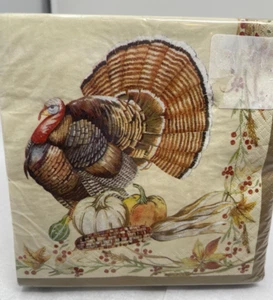 Nuevas servilletas de papel para almuerzo cena de acción de gracias de pavo 40 quilates conversión creativa - Imagen 1 de 8