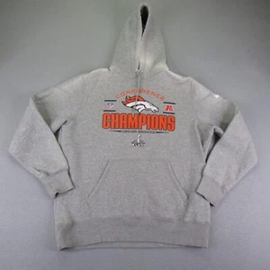 Denver Broncos Hoodie Mens XL Gray Nike Team Pullover Sweater NFL Football ^ - Picture 1 of 12