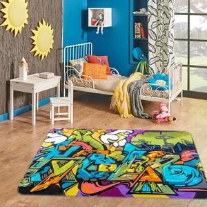 3D Kunst Graffiti Q023 Spiel Rutschfest Matte Elegant Foto Teppich Panda - Bild 1 von 5