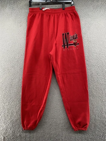 Vintage University Of Wisconsin Badgers Sweatpants in Men’s Size Large USA Made Cover