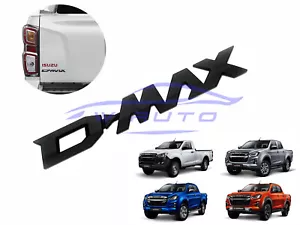 MATTE BLACK D-MAX TAILGATE REAR LOGO BADGE STICKER FOR ISUZU DMAX 2021 2022 23 - Picture 1 of 4