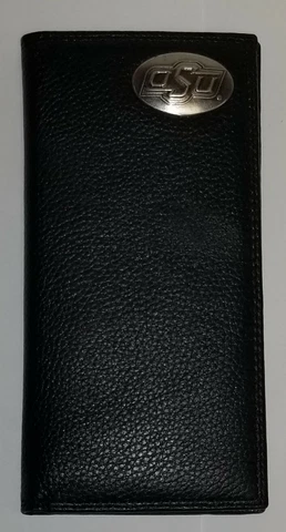 Oklahoma State University Cowboys OSU Long Secretary Wallet Black Cover