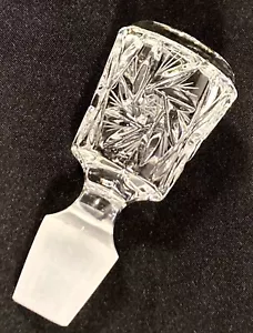 Vintage Kristallklarglas NINDRAD Flasche Dekanter Rund STOP NUR 4 1/8" EX - Bild 1 von 13