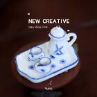 2 sztuki Skala 1:12 Domek dla lalek Miniaturowa porcelana Taca Kuchnia Zestaw do herbaty Akcesoria