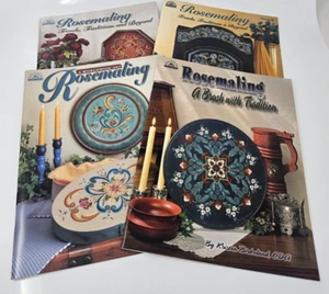 Lot of 4 Rosemaling Decorative Painting Books Traditional Art Patterns NEW - Picture 1 of 24