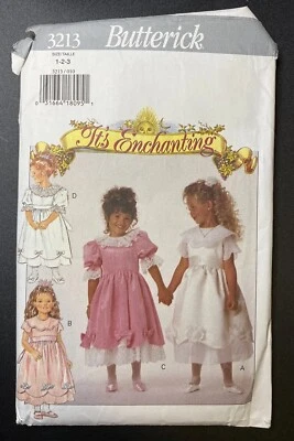 3213 UNCUT ‘Butterick’ SEWING Pattern - ‘Toddlers/Children’s Dress & Petticoat’ - Image 1 of 3