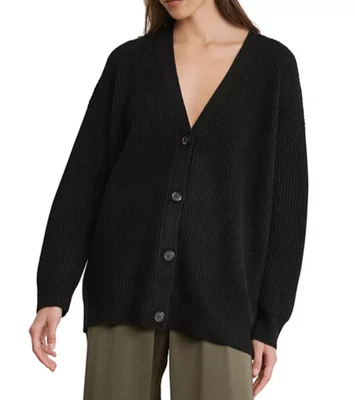Cárdigan Jenni Kayne Cashmere Cocoon NEGRO Suéter Grande Talla XL Foto 1 de 4
