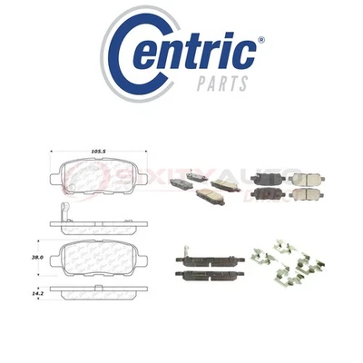 Centric Ceramic Disc Brake Pads w Shims for 2007-2017 Nissan Sentra 1.6L tm Foto 1 de 4
