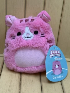 NUEVO Squishmallows Fuzz-a-mallows 5" pulgadas Geraldine The Pink Cat squishmallow - Imagen 1 de 9
