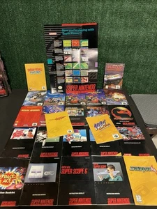 Super Nintendo, Nintendo 64 Manuals Only And 1 Small Poster SNES. Fast Shipping! - Picture 1 of 6