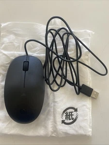 HP 125 Hewlett-Packard Black USB Wired Mouse OEM, New - Picture 1 of 5
