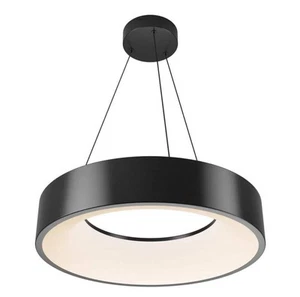Artika Aiden Drum 1 Light Black Modern 5 CCT Integrated LED Pendant Light - Picture 1 of 6