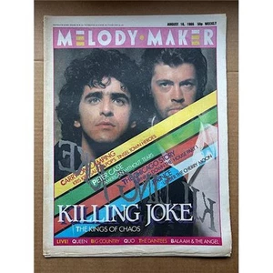 KILLING JOKE MELODY MAKER MAGAZINE AUGUST 16 1986 - KILLING JOKE COVER WITH MORE - Picture 1 of 1