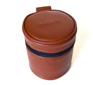 Vintage Panasonic Lumix Lens Pouch Leather Case 3.5" x 3" - Picture 1 of 2