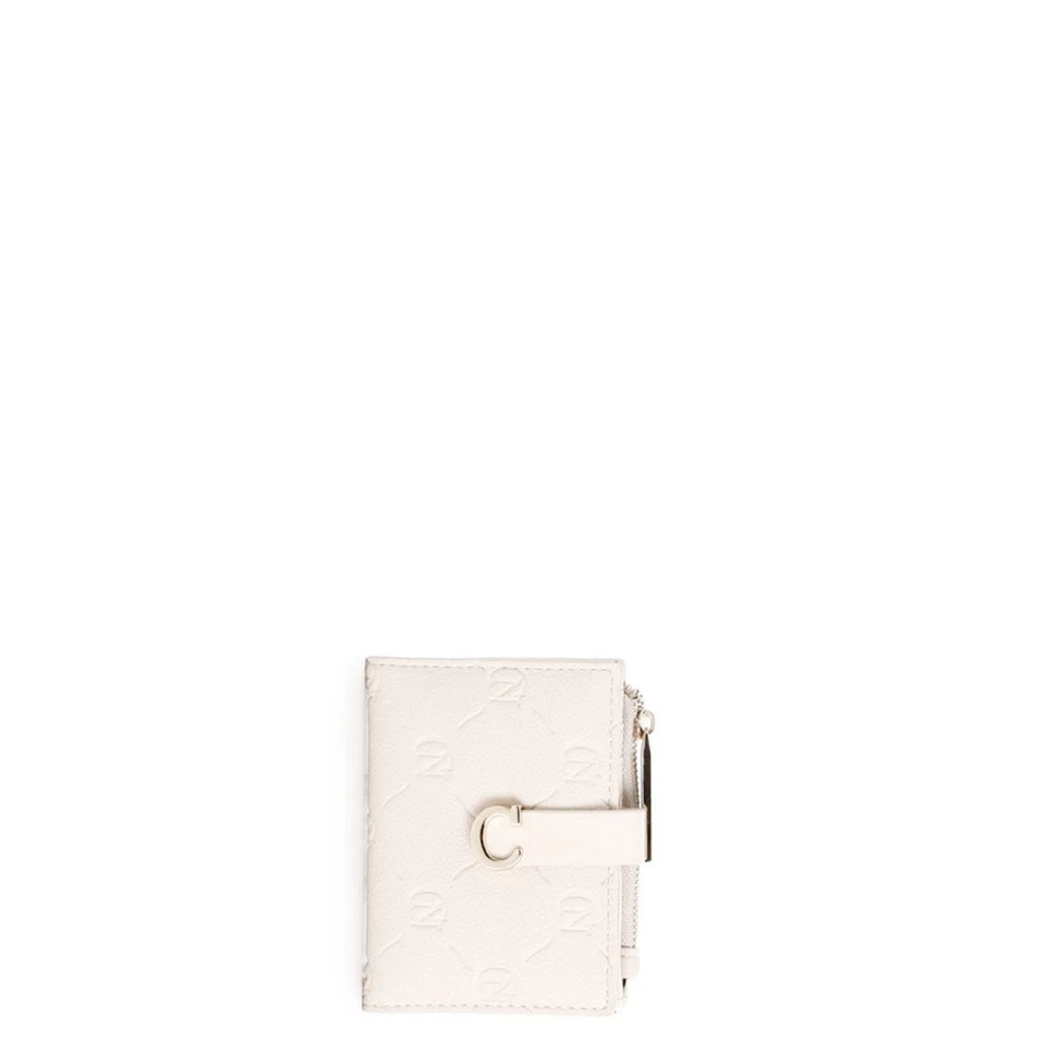 Portafoglio donna Cafenoir Bianco logo portamonete portacarte patta wallet - Immagine 1 di 1