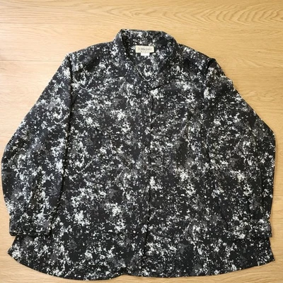 Camisa DonnKenny 2X Blusa Abotonada Plus Estampado Abstracto Manga Corta Ligera Foto 1 de 4