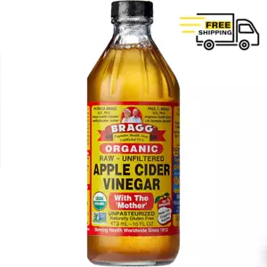 2x Bragg Organic Raw-Unfiltered Apple Cider Vinegar, 473ml FREE Shipping - Picture 1 of 3