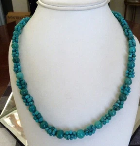 JAY KING MINE FINDS DTR TURQUOISE GEMSTONE MULTI BEADS STERLING SILVER NECKLACE - Picture 1 of 6
