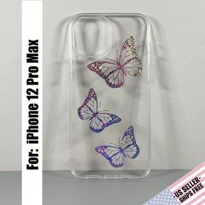 Funda diseñada para iPhone 12 PRO MAX: Cristalina | Mariposas Brillo - Imagen 1 de 14
