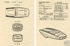 Star Trek Hand Phaser PATENT Art Print READY TO FRAME! Captain Kirk weapon held - Picture 1 of 1