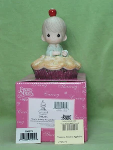 Precious Moments you are * You're As Sweet As Apple Pie * boy w cherry on head - Picture 1 of 8