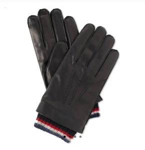 THOM BROWNE Exposed Seam Sheep Nappa Glove Black Size S - Picture 1 of 3
