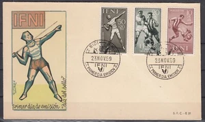 DP22850/ SPANISH IFNI – EDIFIL # 156 / 158 COMPLETE ON ILLUSTRATED FDC - Picture 1 of 1