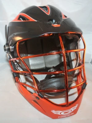Casco de lacrosse Cascade Pro 7 MLL naranja y negro con barbijo - usado Foto 1 de 4