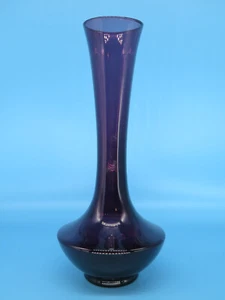 Vintage 1960er Lefton Amethyst kannelierte Trompete Fuß Blumenknospe Vase 8" - Bild 1 von 6