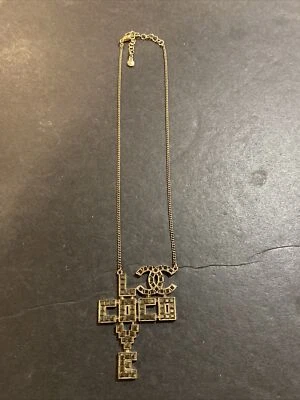 Authentic Chanel LOVE COCO CC Logo Necklace 08P Made In France - Image 1 of 4