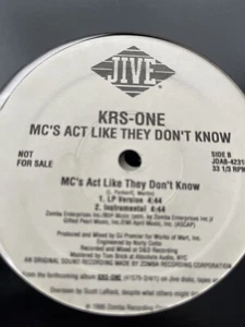 KRS One - MCS Act Like They.. - $4.99 Warehouse BINS - STEALS! READ DESCRIPTION - Picture 1 of 1