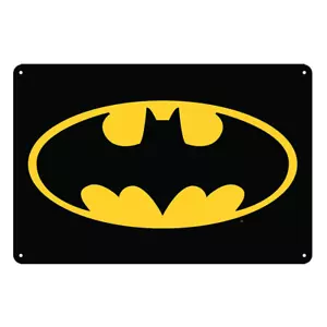 2x BATMAN BLACK MASK COSMIC FILM Tin Metal Sign Rustic Look Vintage - Picture 1 of 3