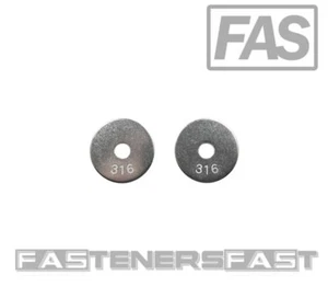 (25) 1/4 ID x 1 1/4 OD 316 Stainless Steel Fender Washer Large OD Flat Washers - Picture 1 of 4