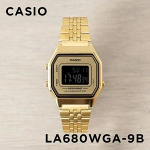 Casio LA680WGA-9B Damas Tono Dorado Digital Acero Inoxidable Negro Reloj Clásico - Imagen 1 de 10
