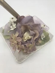 Beverly Clark Collection Penholder English Garden with Lavender Ribbon Gold Pen - Picture 1 of 8