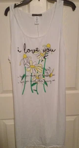 Vestido/encubrimiento Love Chelsey talla grande 1X blanco con margaritas ligero nuevo sin etiquetas - Imagen 1 de 4