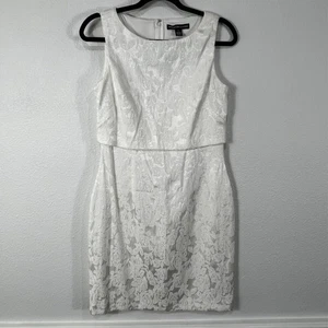 American Living Floral Sleeveless Sheath Dress Women's 10 White - Foto 1 di 15