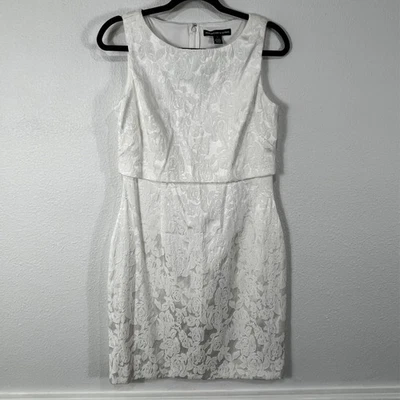 American Living Floral Sleeveless Sheath Dress Women's 10 White - Image 1 of 4