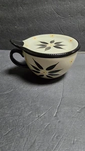 Temp-tations by Tara Suppentasse mit Deckel-It Teller schwarz creme Steingut floral - Bild 1 von 6
