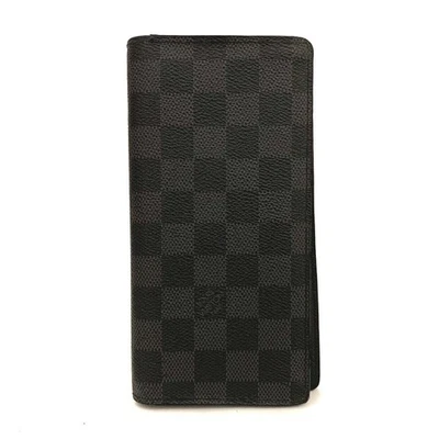 EGA Louis Vuitton Damier Graphite Porte feiulle Brazza Long Wallet Purse/0BL0025 - Image 1 of 4