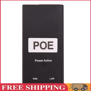 48V 0,5A 24W Desktop POE Power Injector Ethernet Adapter Überwachung CCTV - Afbeelding 1 van 10