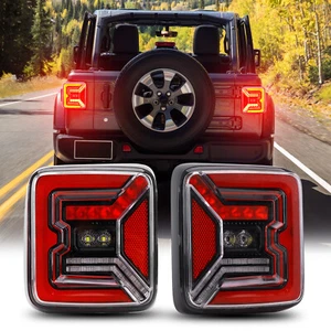 2PCS LED Tail Lights Reverse Turn Signal Stop For Jeep Wrangler JL JLU 2018-2024 - Picture 1 of 16