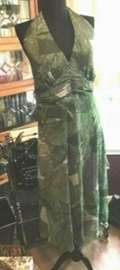 Neu mit Etikett Jonathan Martin Green Goddess Neckholder-Kleid 20 W gefüttert - Bild 1 von 2
